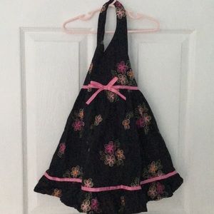 Black toddler halter dress